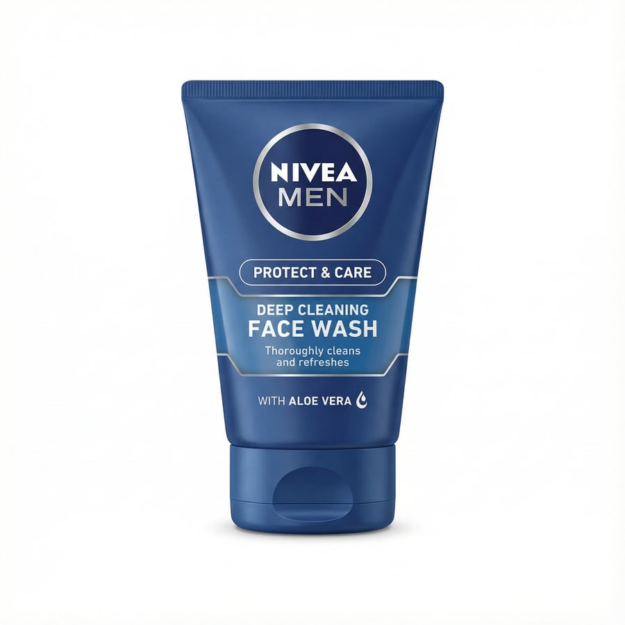 Nivea Men Protect & Care djúphreinsandi andlitsþvottur með aloe vera 100 ml