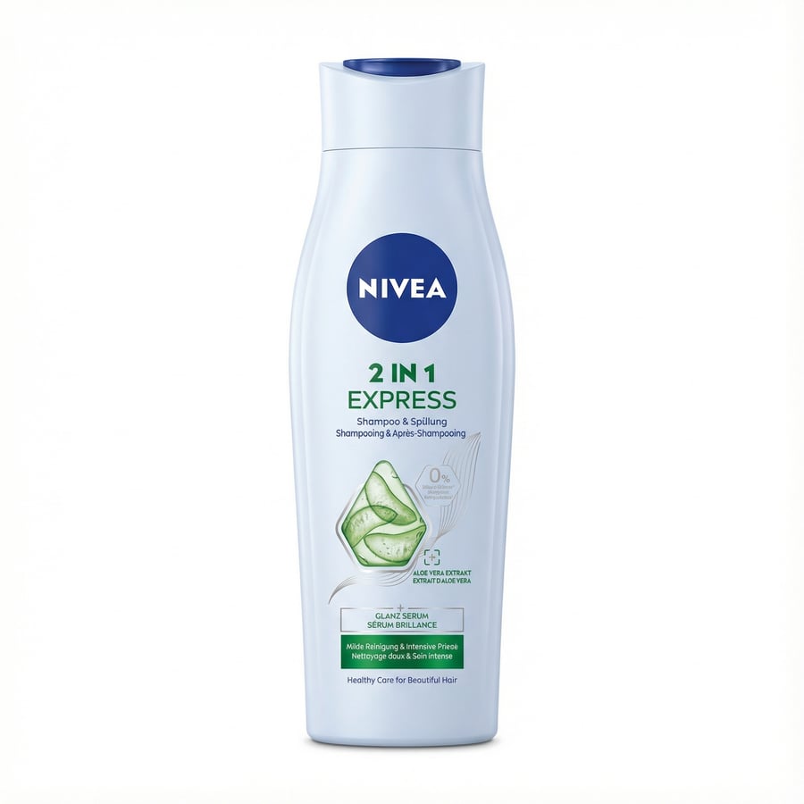 Nivea 2 í 1 Express sjampó og hárnæring með aloe vera 250 ml