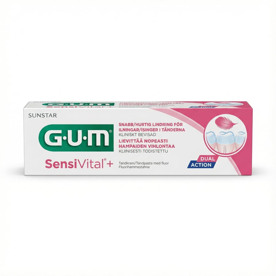 GUM SensiVital+ tvívirkt tannkrem 75 ml