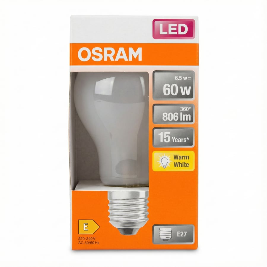 Osram LED Star Classic A 60 6,5 W E27 hlýhvítt