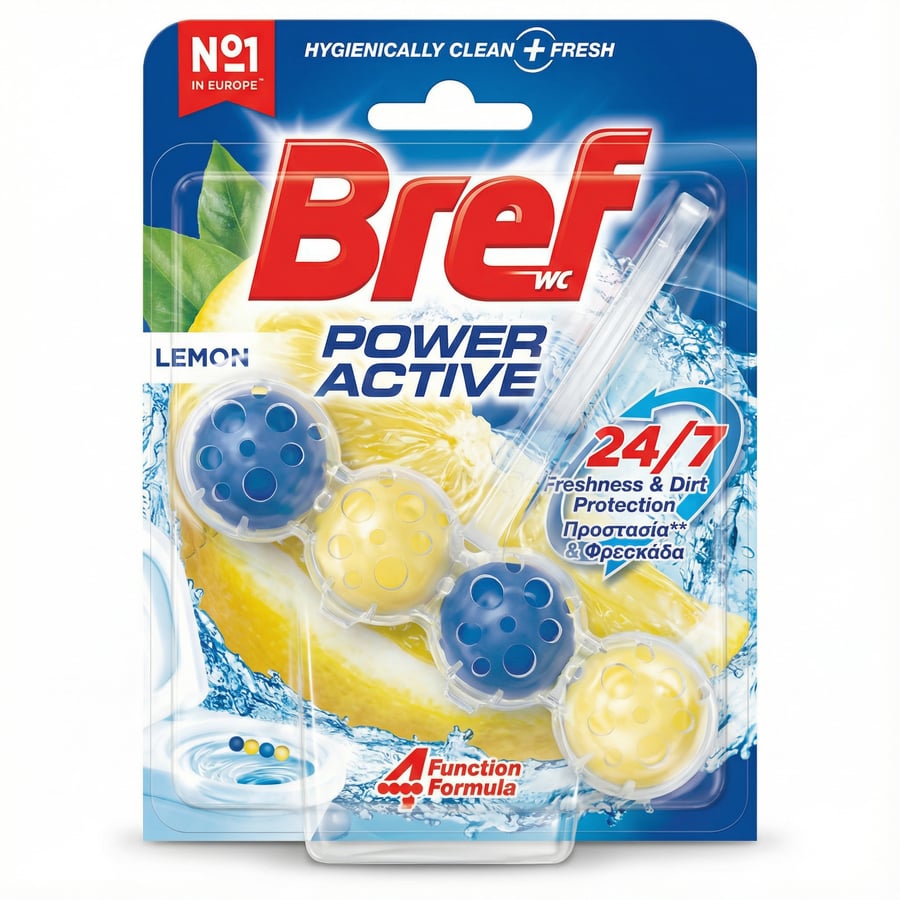 Bref Power Active sítrónu salerniskubbur 50 g
