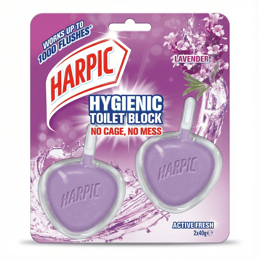 Harpic Active Fresh Lavender hreinlætis salernisblokk 2 x 40 g