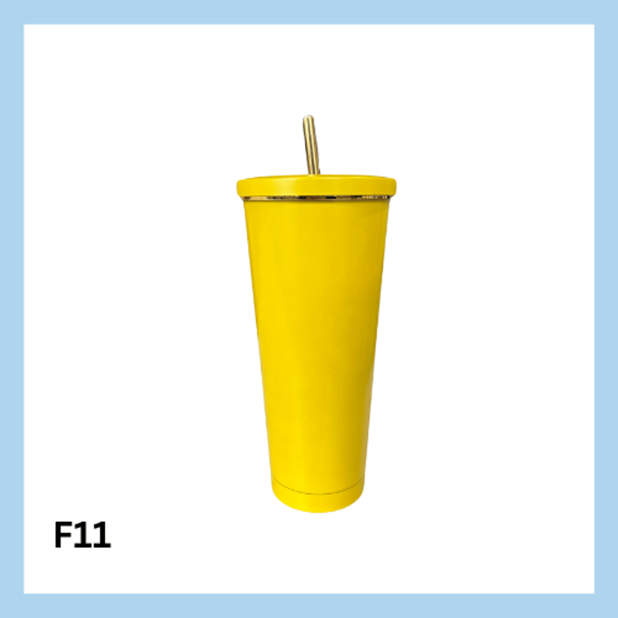 Stál glas með röri – 13 litir