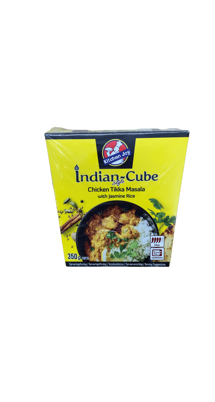 Kitchen Joy Indian Cube kjúklingur tikka masala með jasmínhrísgrjónum 350 g