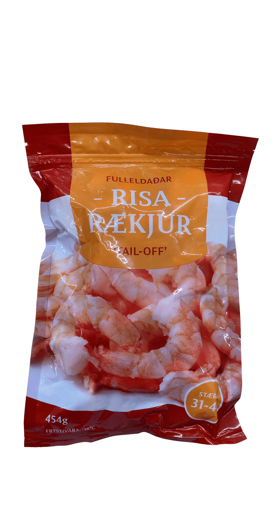 Fulleldaðar risarækjur án hala 454 g