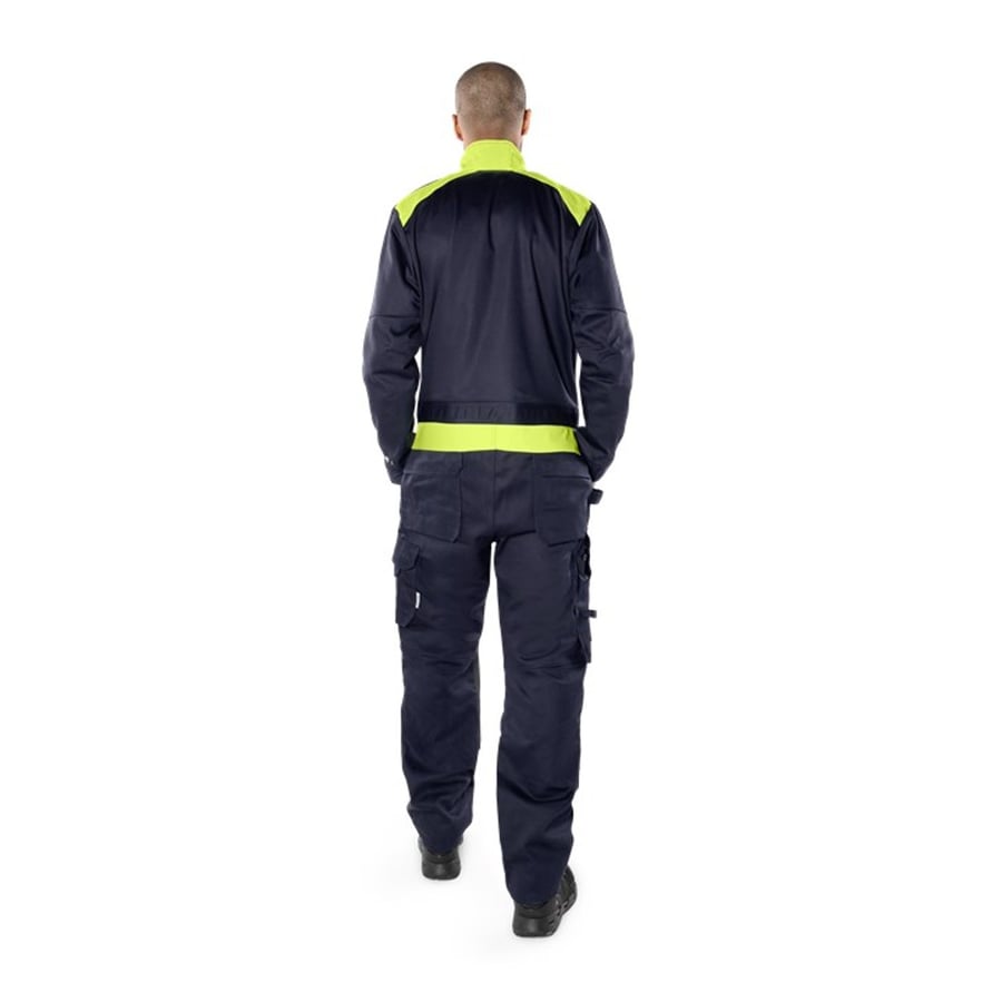Fristads samfestingur navy/HiViz gulur, eldtefjandi
