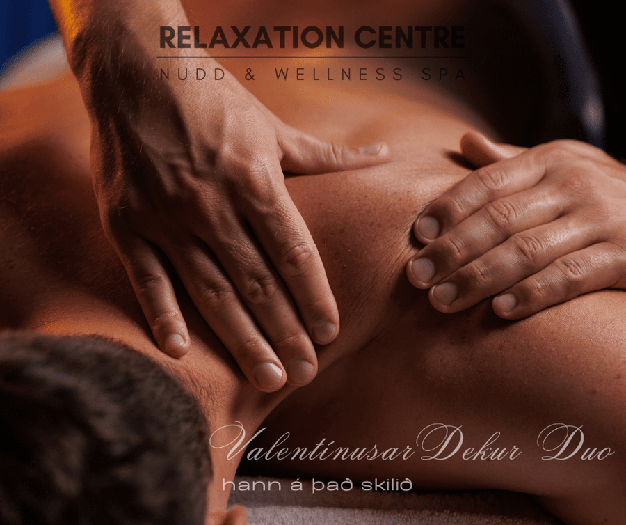 Gjafakort fyrir Signature Luxury herranuddi og gjafaaskja full af Spa og dekurvörum - Dekur Duo Jólatilboð Relaxation Centre