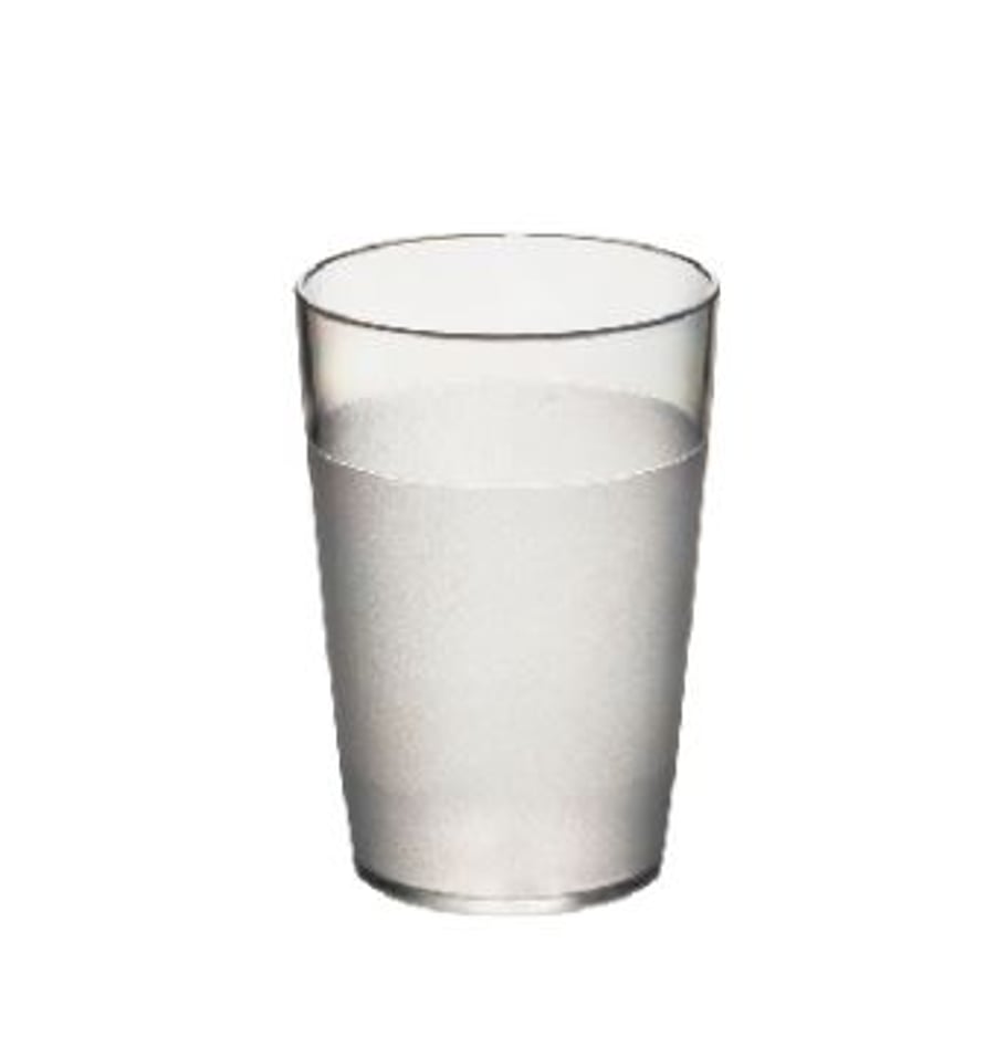 Glært plastglas 25 cl.