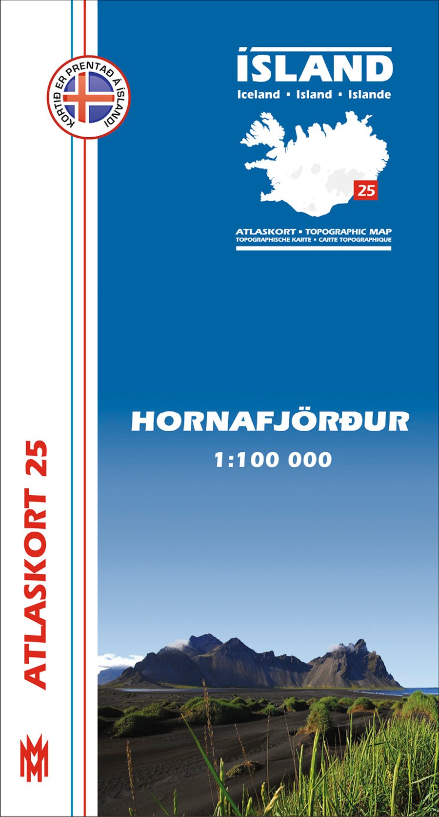 Hornafjörður 1:100 000 - Atlaskort 25
