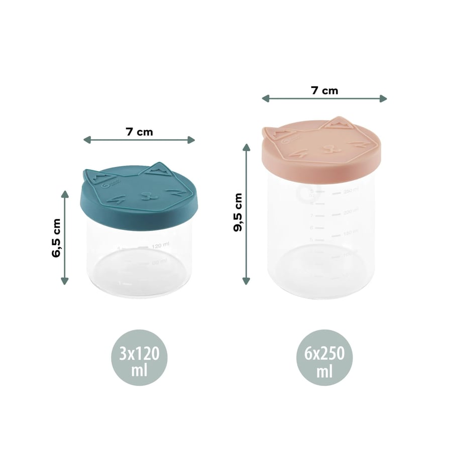 ISY Bowls Superior Glass Babybols – 6 stk x 250 ml + 3x120ml
