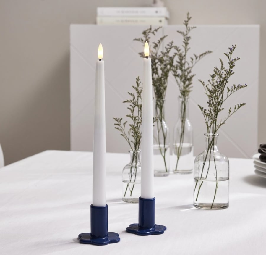 Kertastjaki Bloom 2stk dökkblár