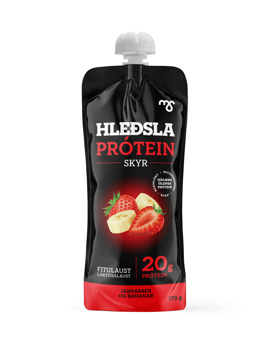 Ms hleðsla próteinskyr skvísa jarðaber & bananar 175 g