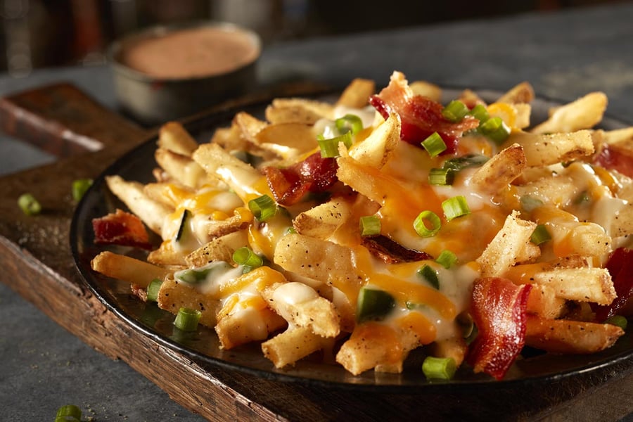Amazing blazing pound of cheese fries