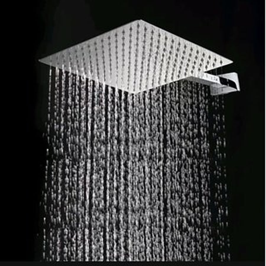 Lúxus Sturtuhaus Ferkantaður - Rain Fall Showerhead