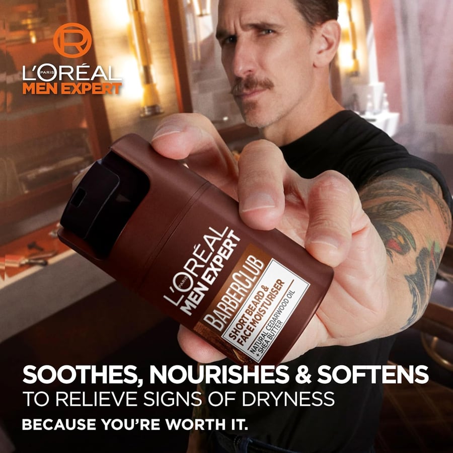 L'Oréal Men Expert Barber Club rakakrem fyrir stutt skegg og andlit 50 ml