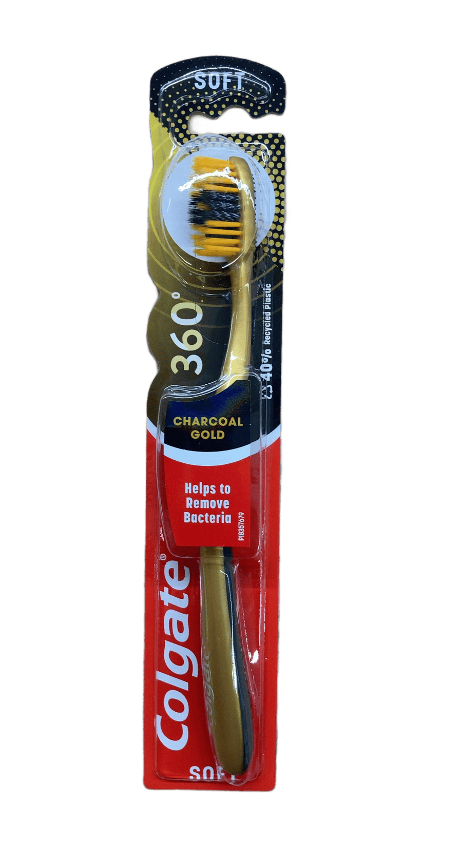 Colgate 360 Charcoal Gold mjúkur tannbursti