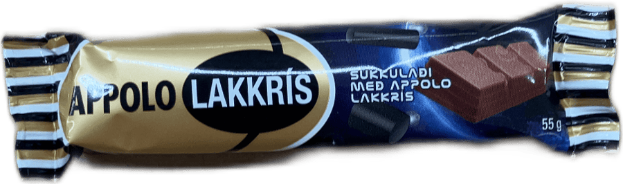 Appolo Súkkulaði með Lakkrís 55 g