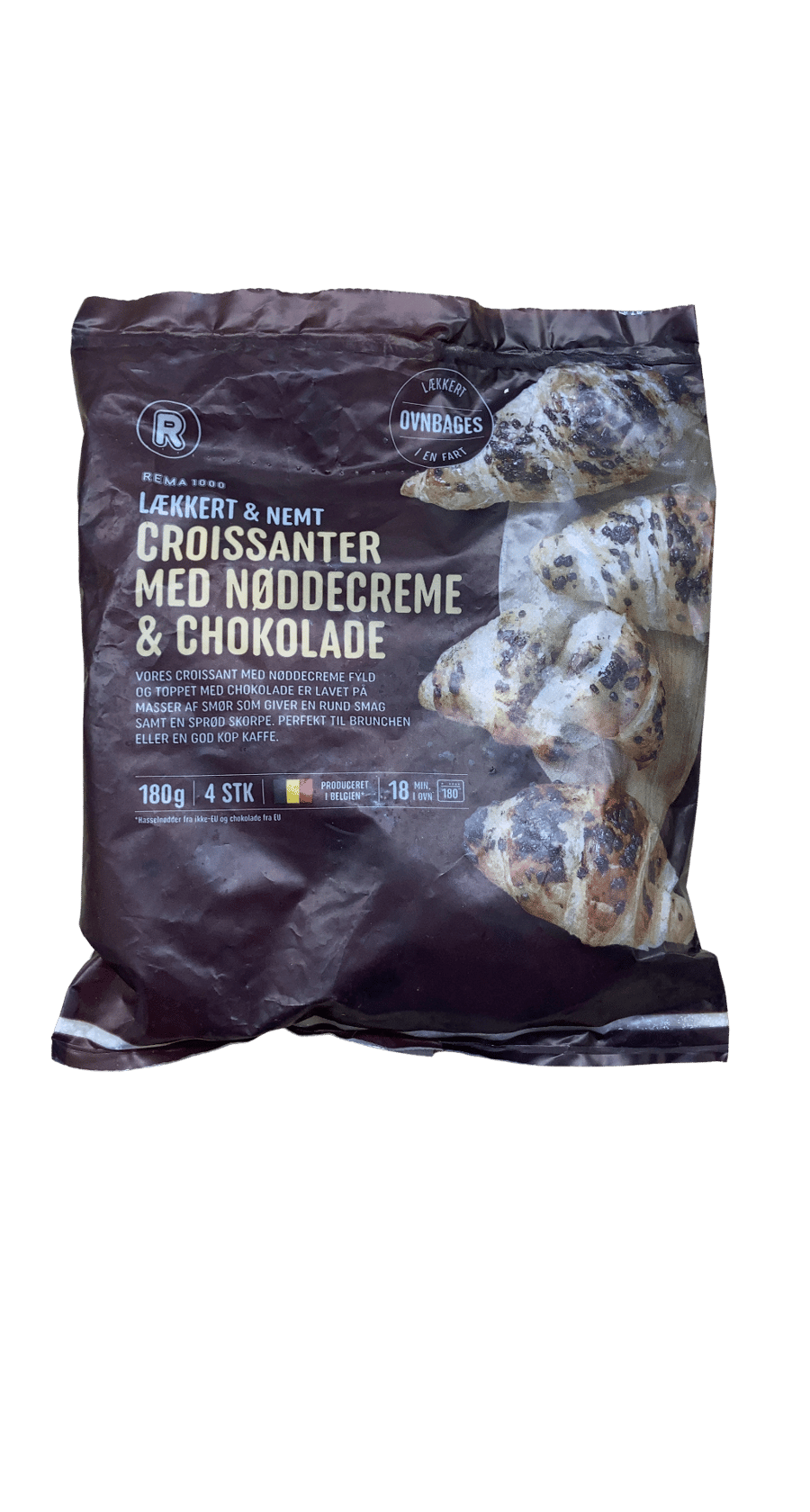 REMA 1000 smjördeigshorn með hnetukremi og súkkulaði 180 g
