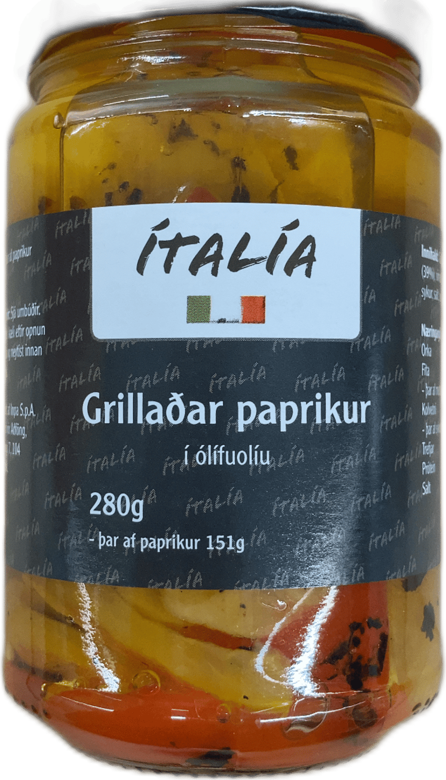 Italia Grillaðar paprikur í ólífuolíu 280 g