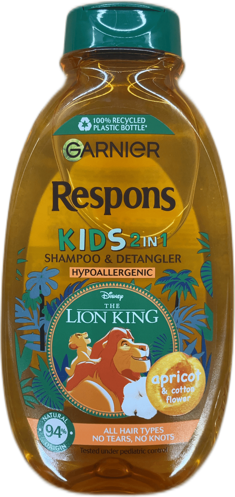 Garnier Respons Kids 2-í-1 sjampó og flókalosandi efni með apríkósu og bómullarblómi 250 ml