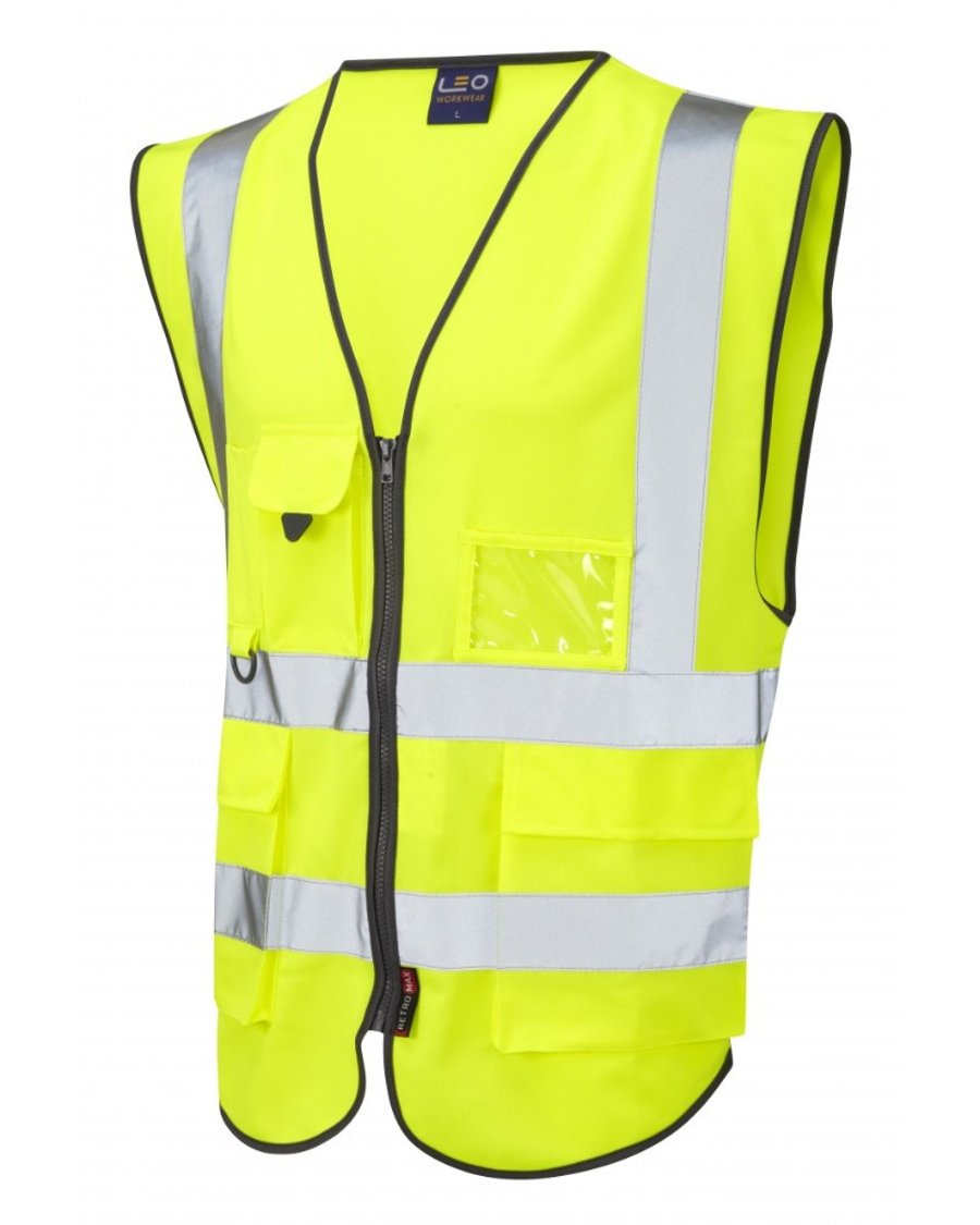 Lynton vesti með vösum og rennilás, HiViz gult