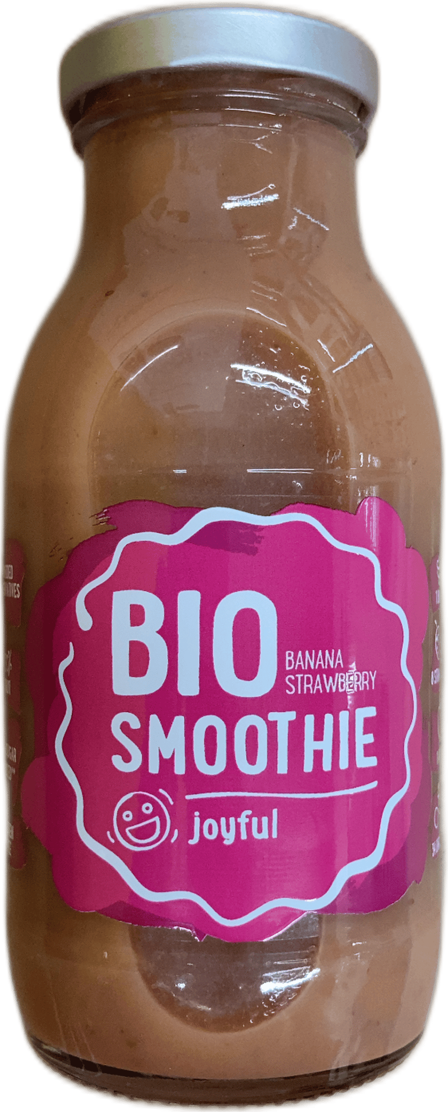 Rūdolfs lífrænn smoothie með banana og jarðarberjum