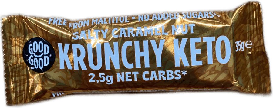 Good Good Krunchy Keto saltkaramellu- og hnetustöng 35 g