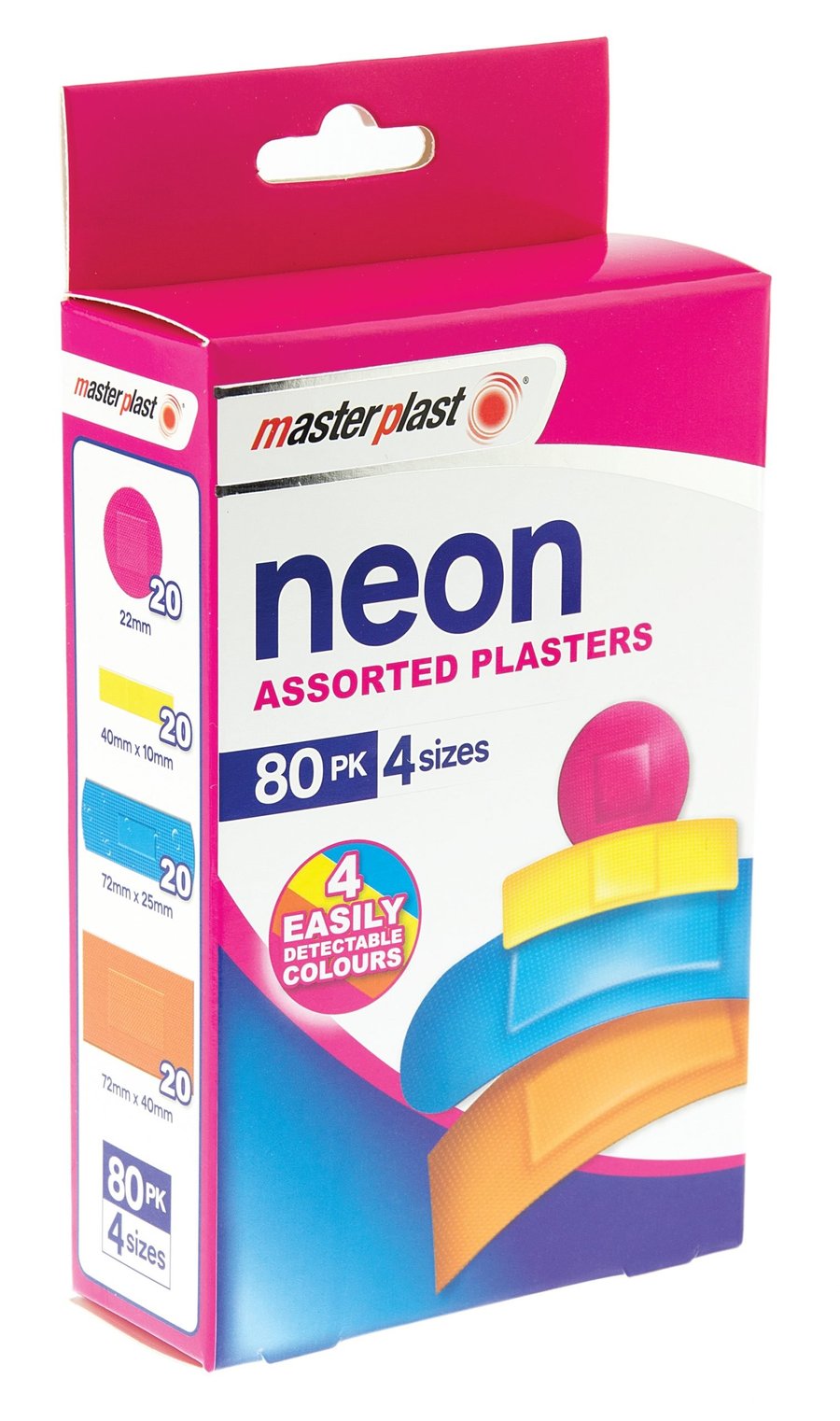 Master Plast Neon litaðir plástrar 80 stk