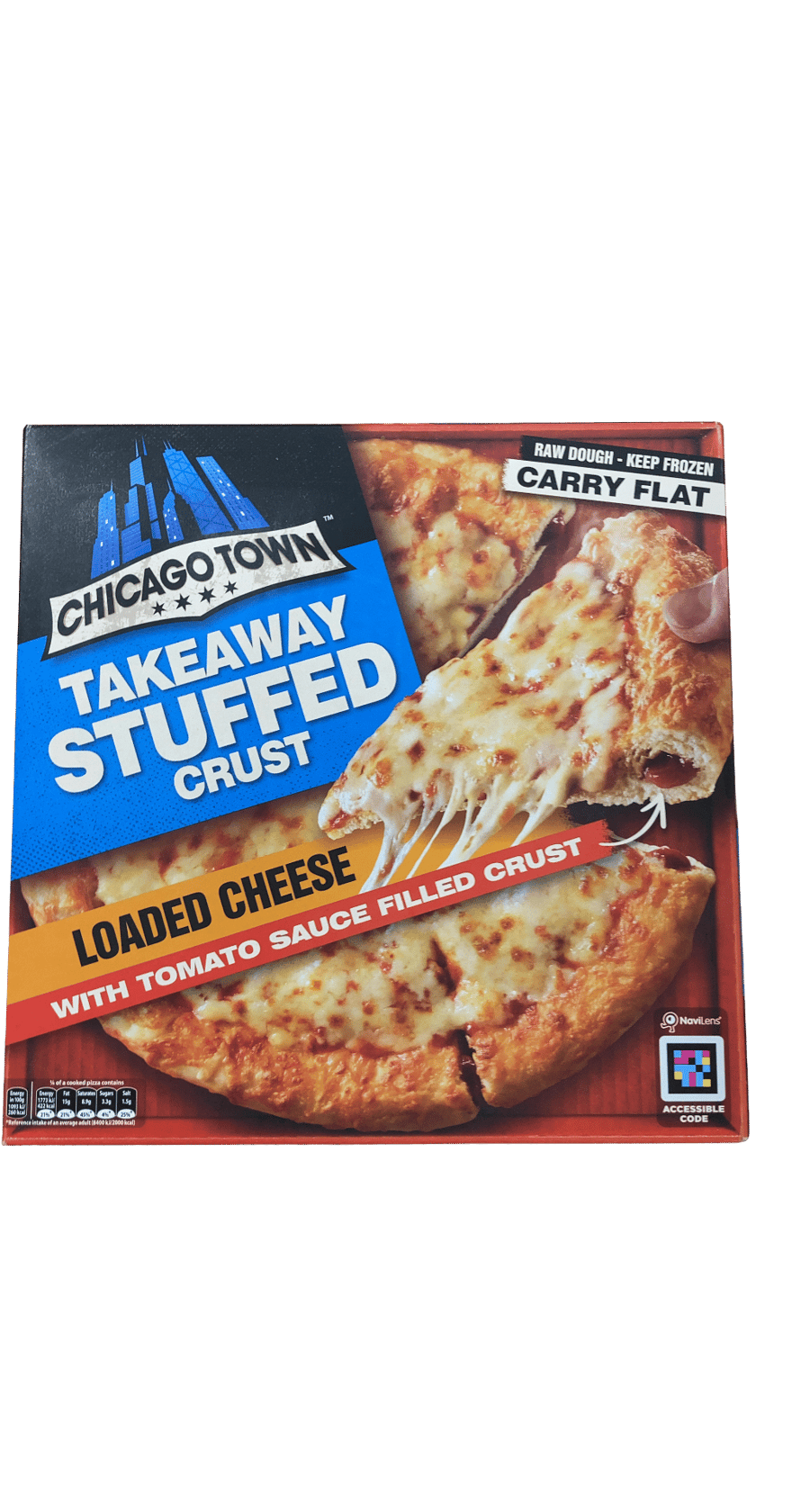 Chicago Town Takeaway ostapítsa með fylltum kanti og tómatssósu í kantinum 630 g