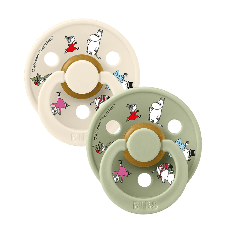 Moomin Colour snuð 2 pack Friends – Ivory mix str 1