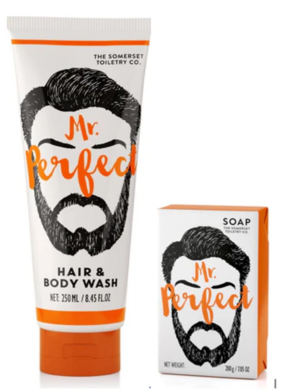 Mr Perfect Gjafasett - sápa og sturtusápa Spearmint and Patchouli