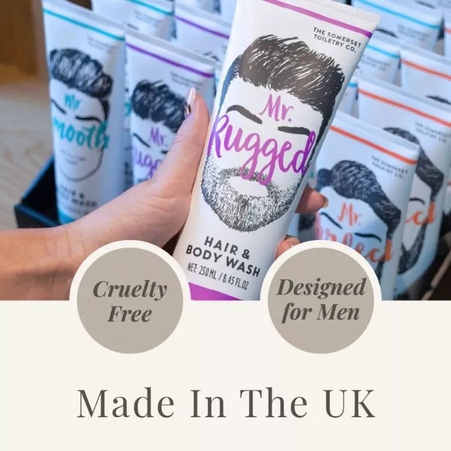 Mr Rugged Hair & Body Wash – Cedarwood and Lemongrass 250ml