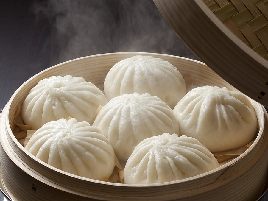 11. Steam bun með svínakjöti (6stk)