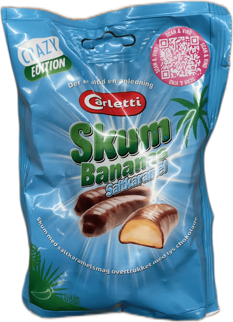 Carletti Crazy Edition frauðbanani og saltkaramella 70 g
