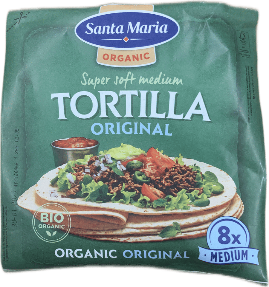 Santa Maria lífrænar upprunalegar meðalstórar tortillur 320 g