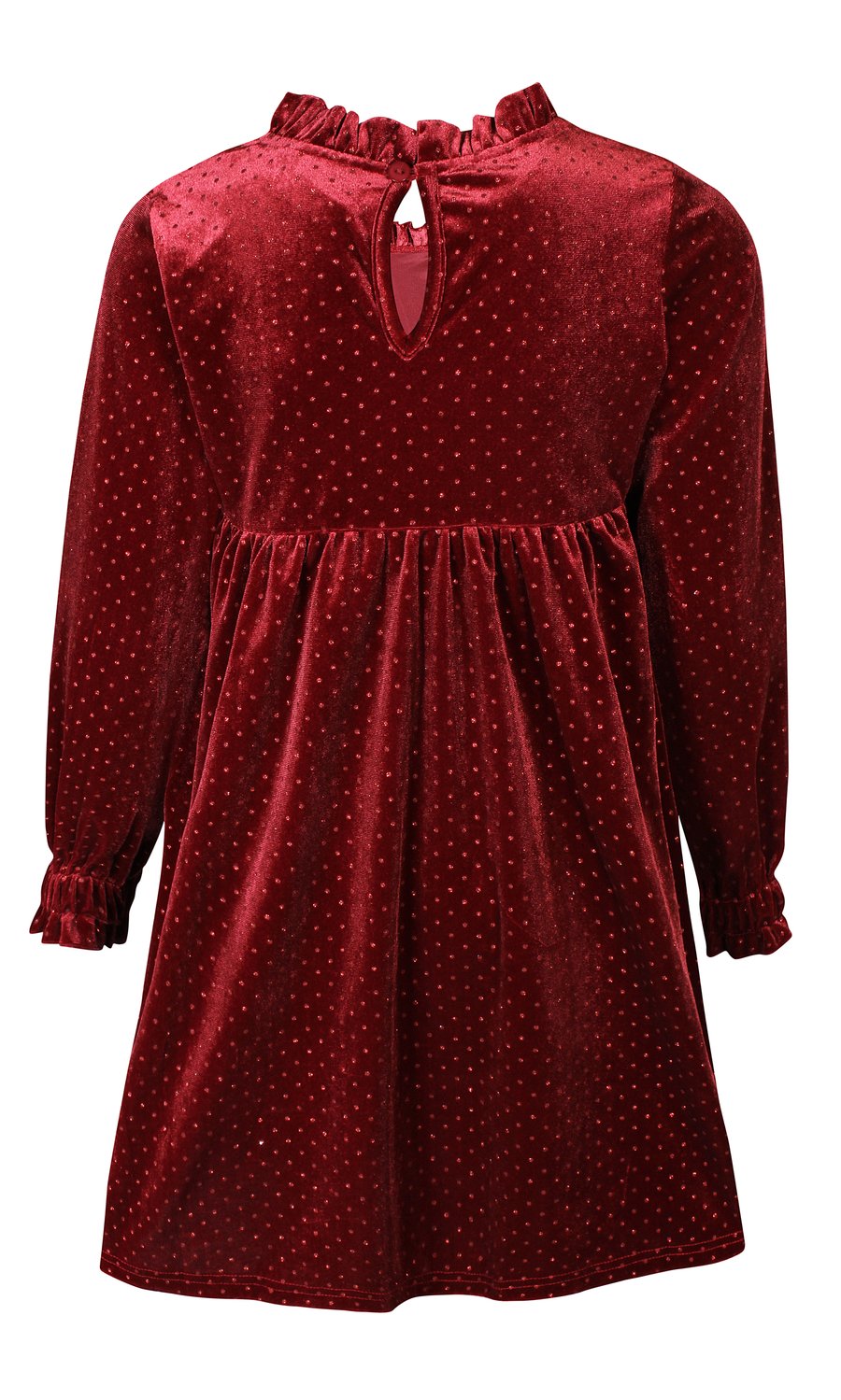 Kids up Frigg kjóll Velvet/Glitter Ruby wine