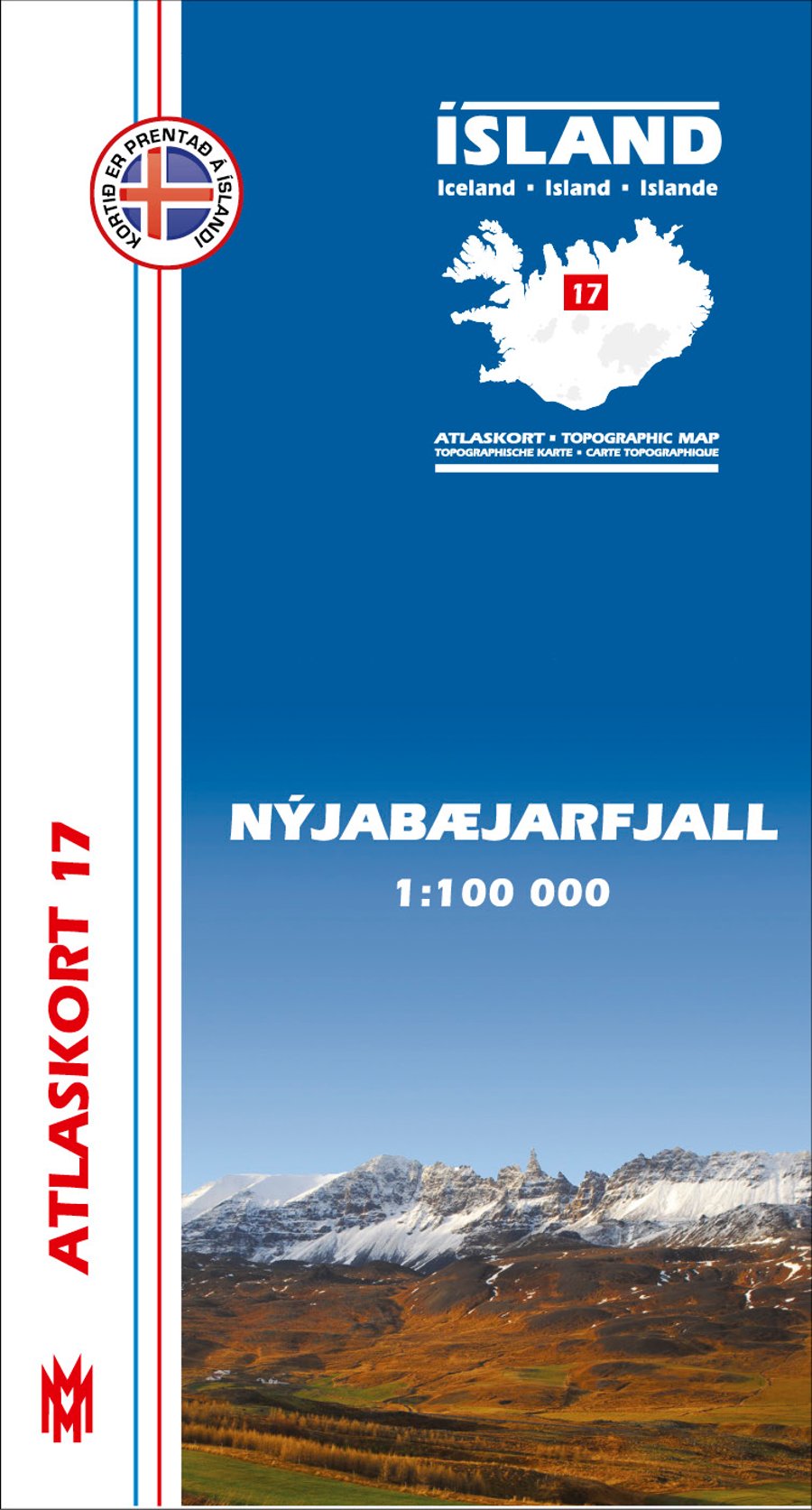 Nýjabæjarfjall 1:100 000 - Atlaskort 17
