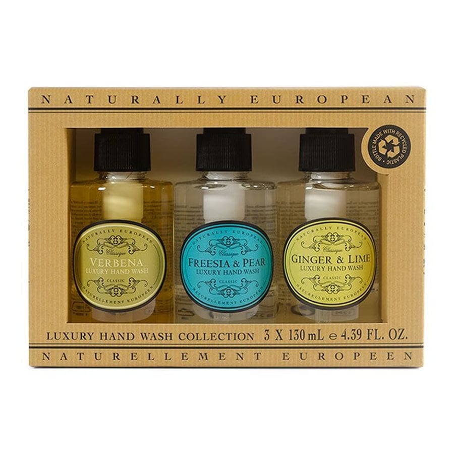 Naturally European Handsápa Verbena Ginger & Lime Freesia Pear 3 X 130 ml