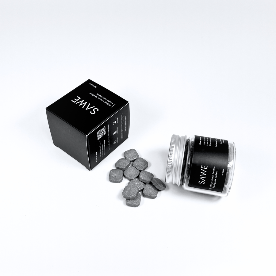 nHAp Charcoal Tannkremstöflur