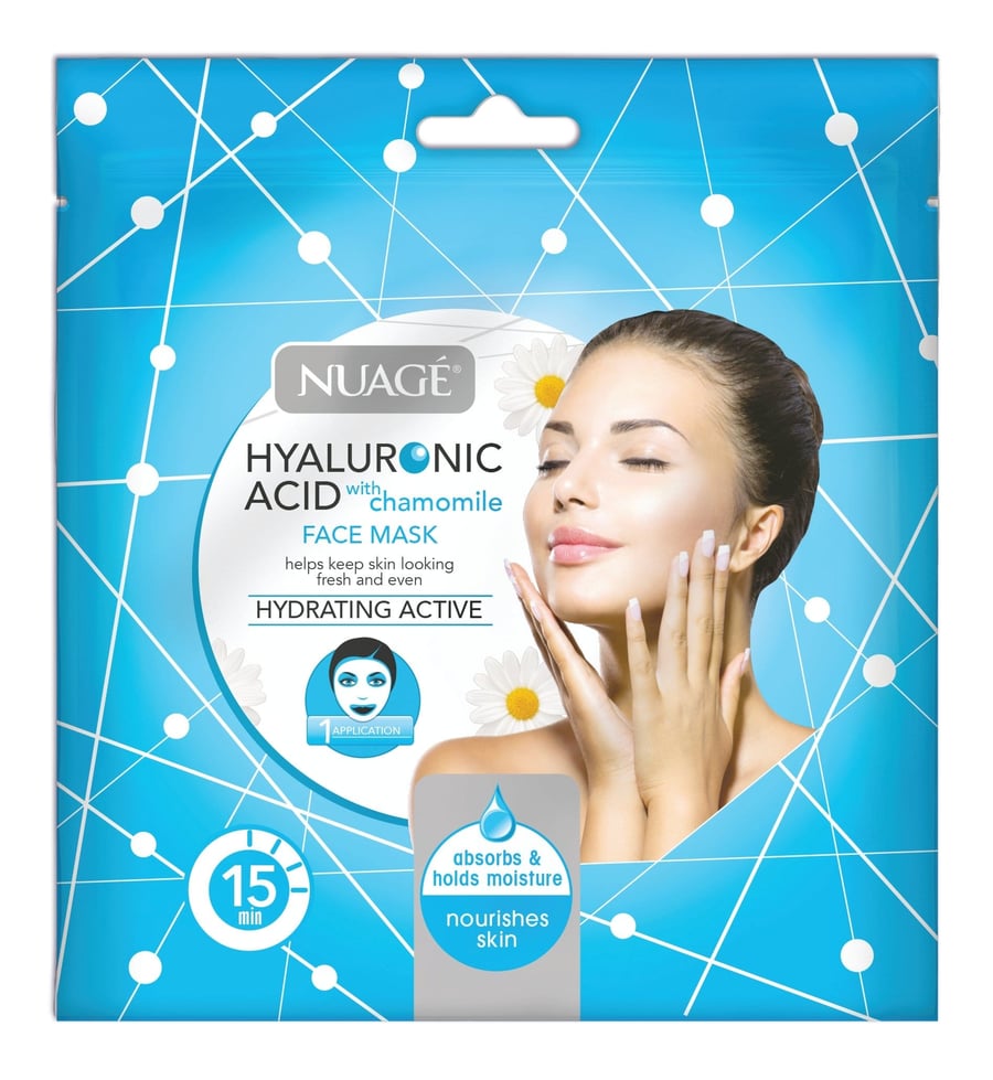 Nuage Hyaluronic Acid rakagefandi andlitsmaski með kamillu  1 meðferð