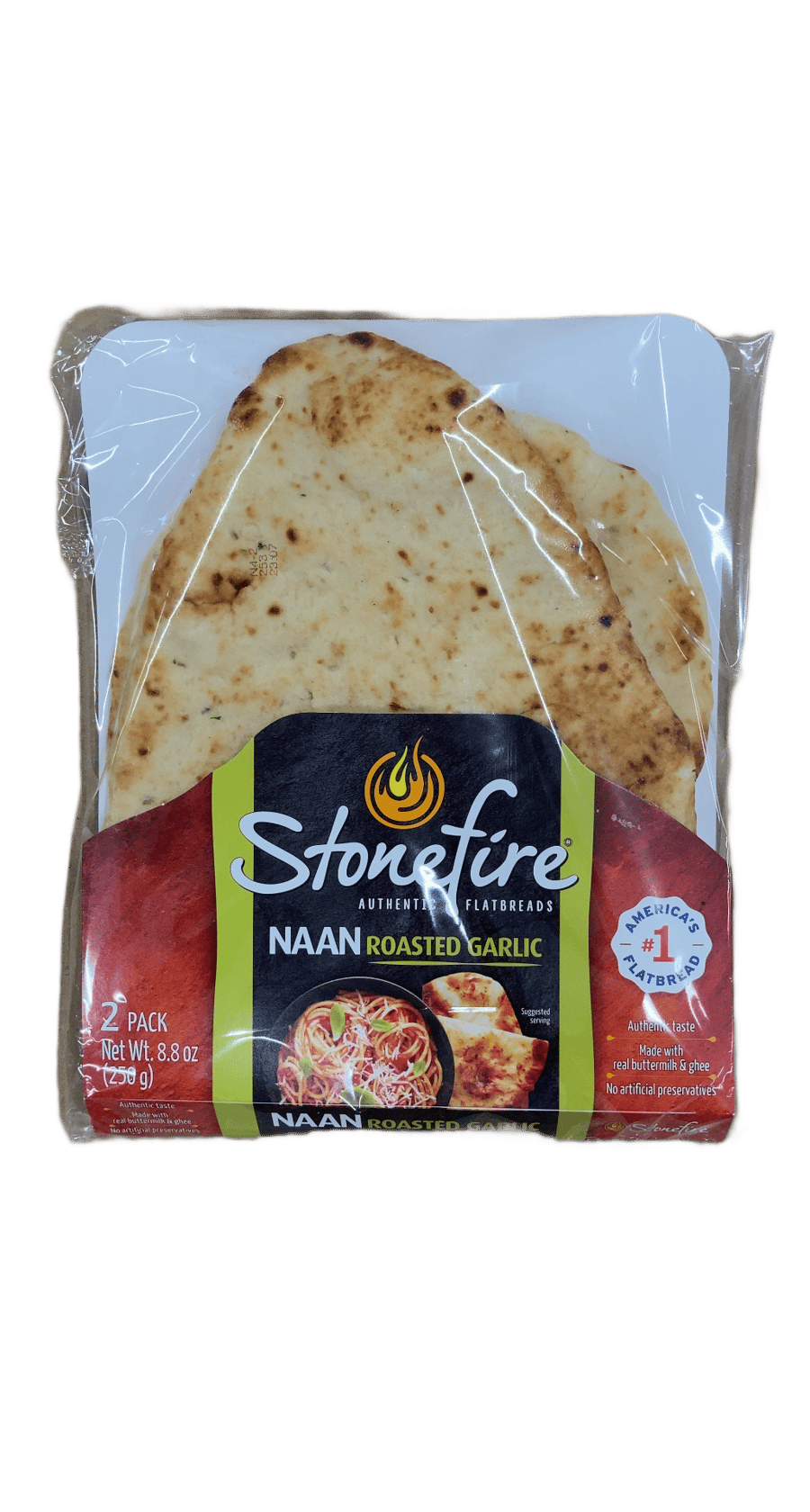 Stonefire naanbrauð með ristuðum hvítlauk, 2 stk., 250 g
