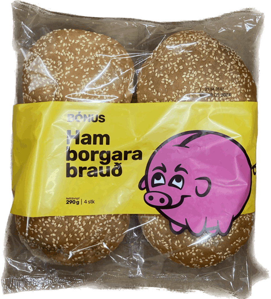 Bónus hamborgarabrauð 4 stk 290 gr