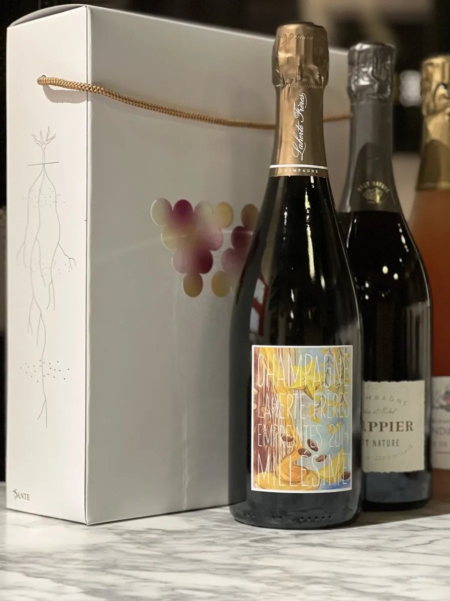 Santé gjafakassi fyrir þrjár 75 cl flöskur - stakur