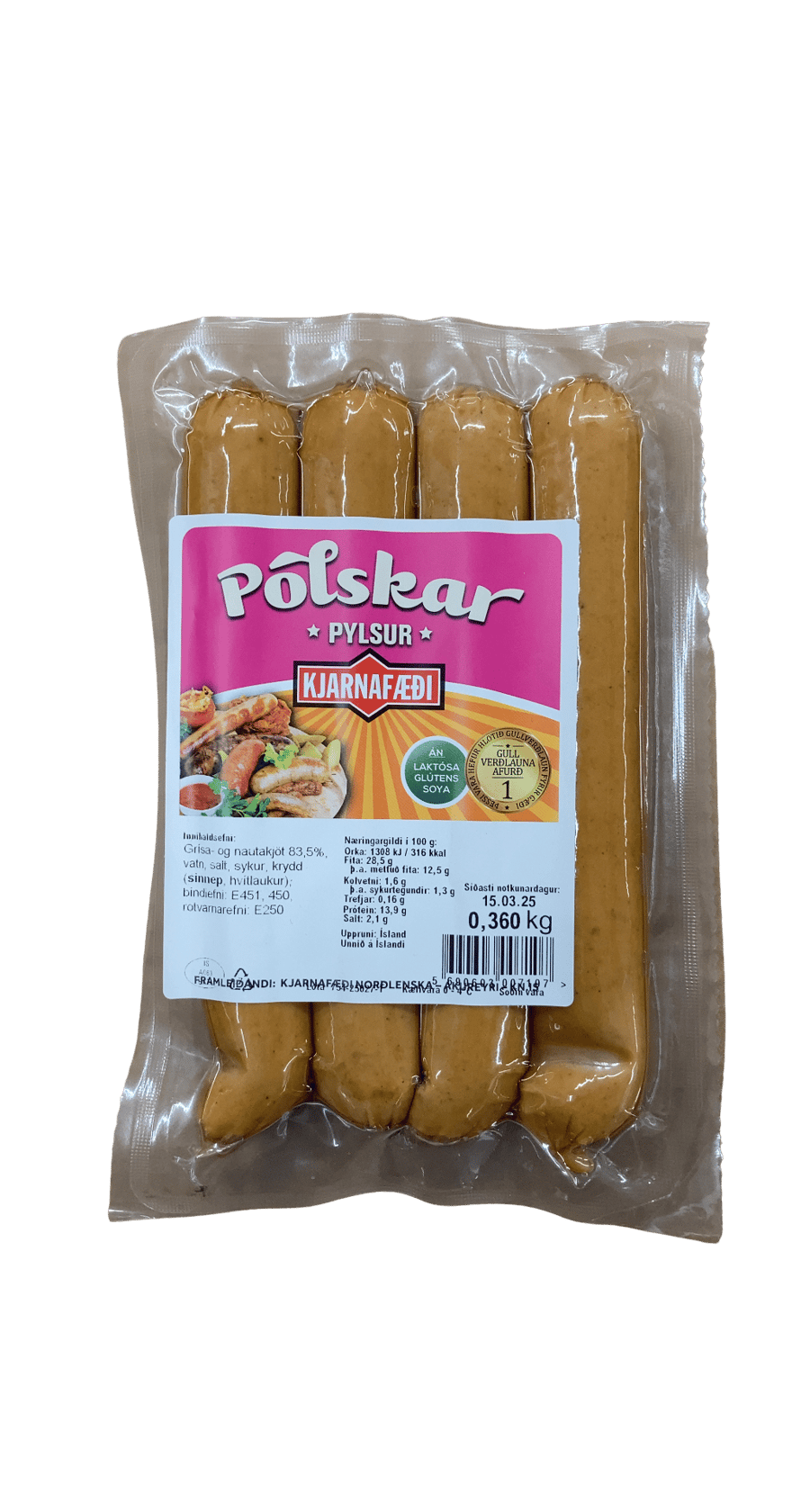 Kjarnafæði Pólskar Pylsur 360 g