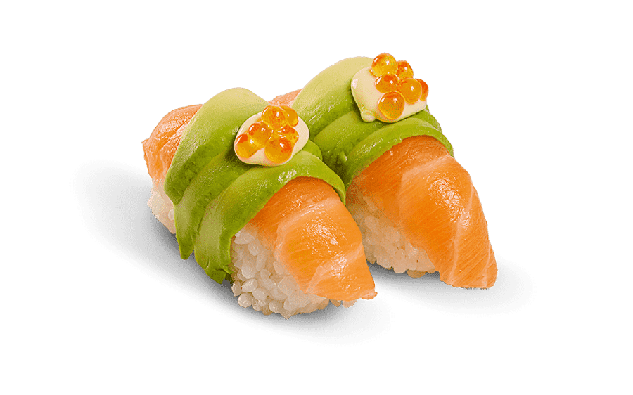 Lax & avókadó nigiri