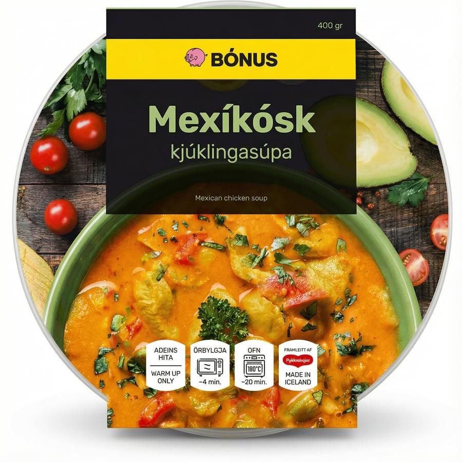 Bónus Mexíkósk Kjúklingasúpa 400 g