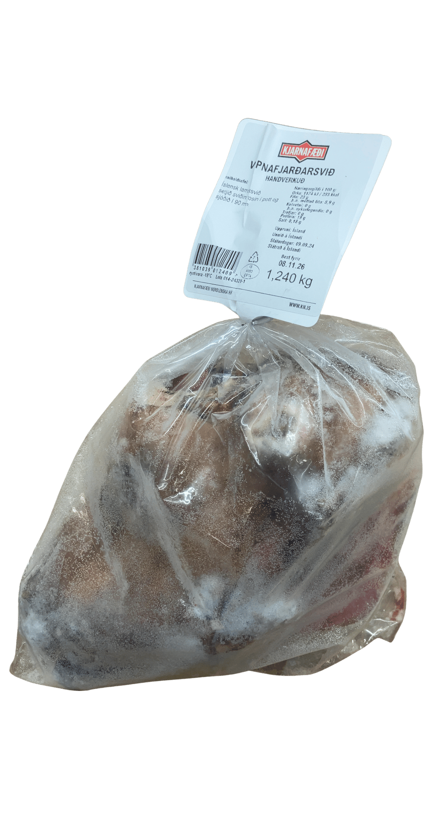 Kjarnafæði Vopnafjarðarsvið Íslensk Lambasvið 1240 g