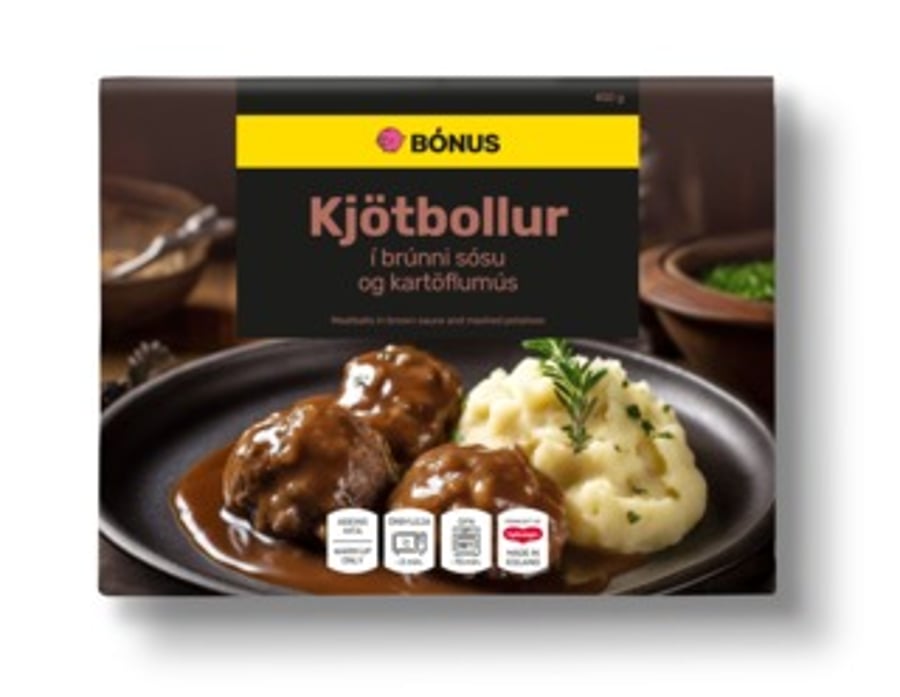 Bónus réttur kjötbollur í brúnni sósu 450 g