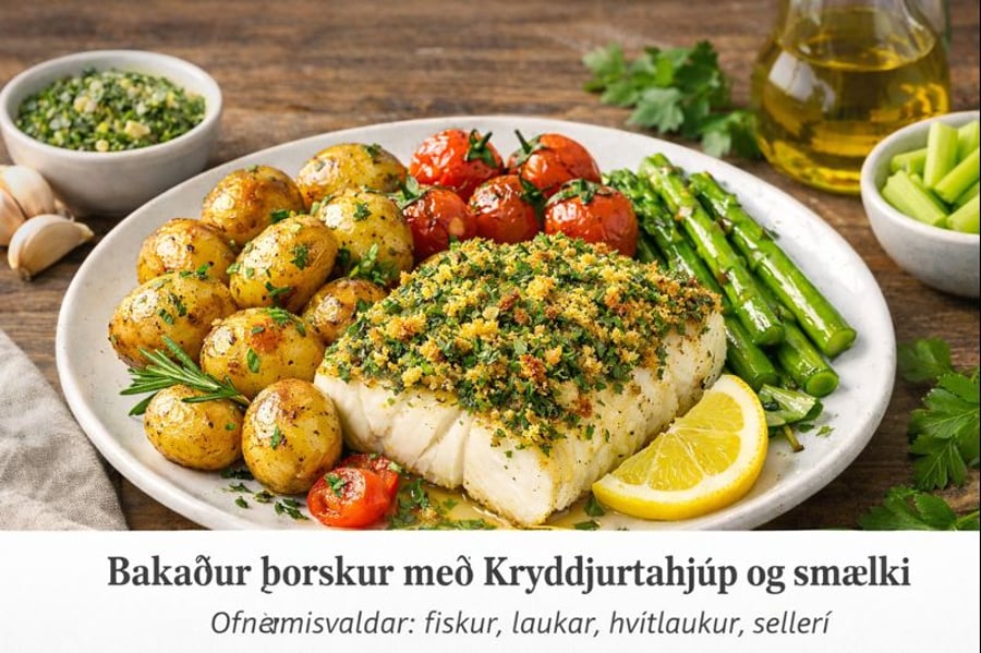 Bakaður þorskur