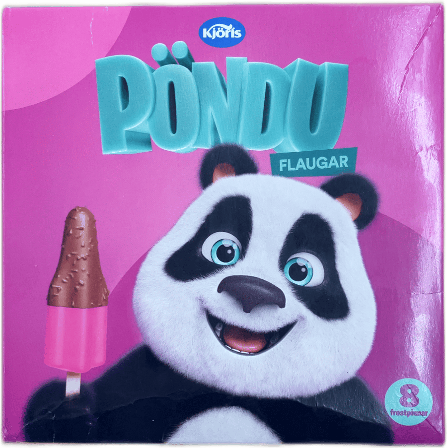 Kjörís Pöndu Flaugar Frostpinnar Jarðarber 8 x 50 ml